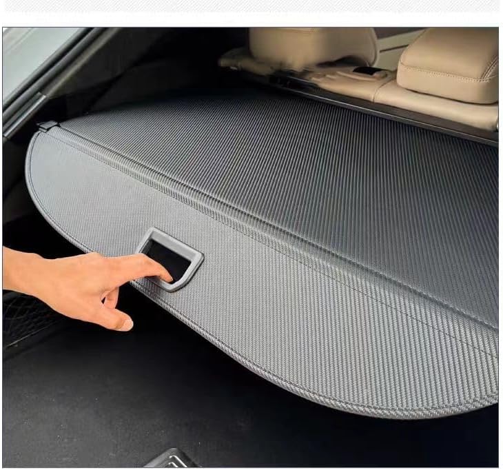 Okutech Black Retractable Cargo Cover Compatible with Mazda CX-70 CX70 2024 2025, Rear Cargo Privacy Screen Car Trunk Luggage Cargo Security Shade Shield (Carbon Fiber Style) - Image 2